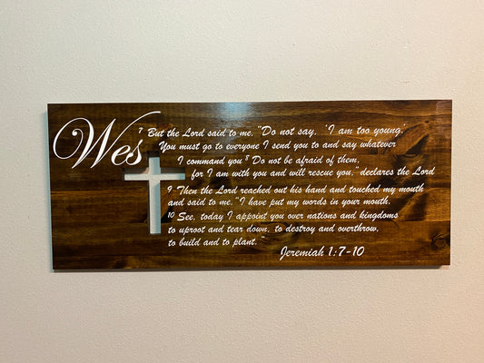 Custom Bible verse sign