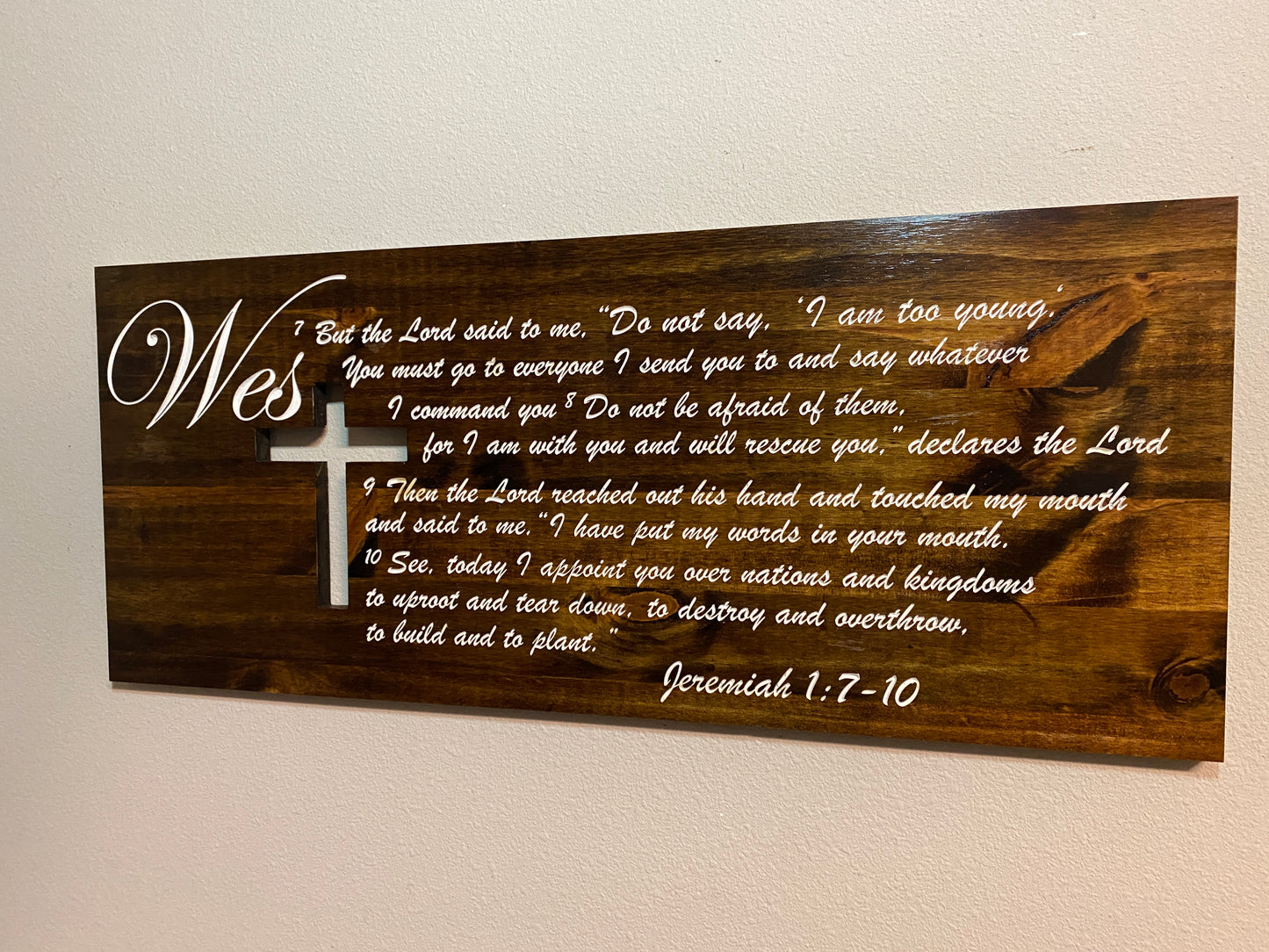 Custom Bible verse sign