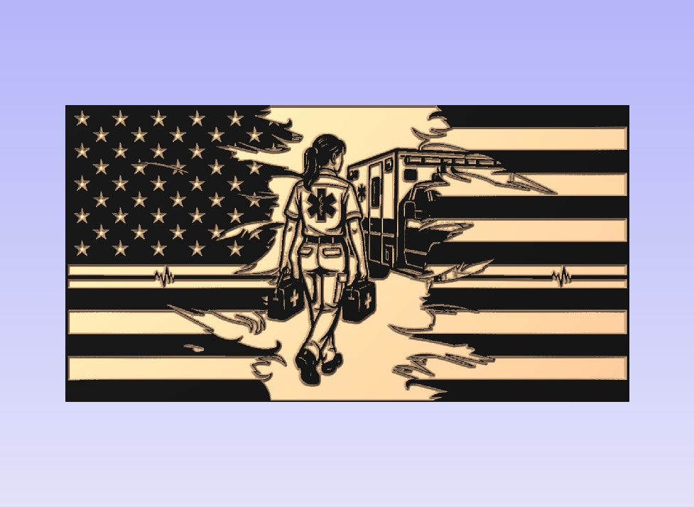 Female Medic digital file for CNC