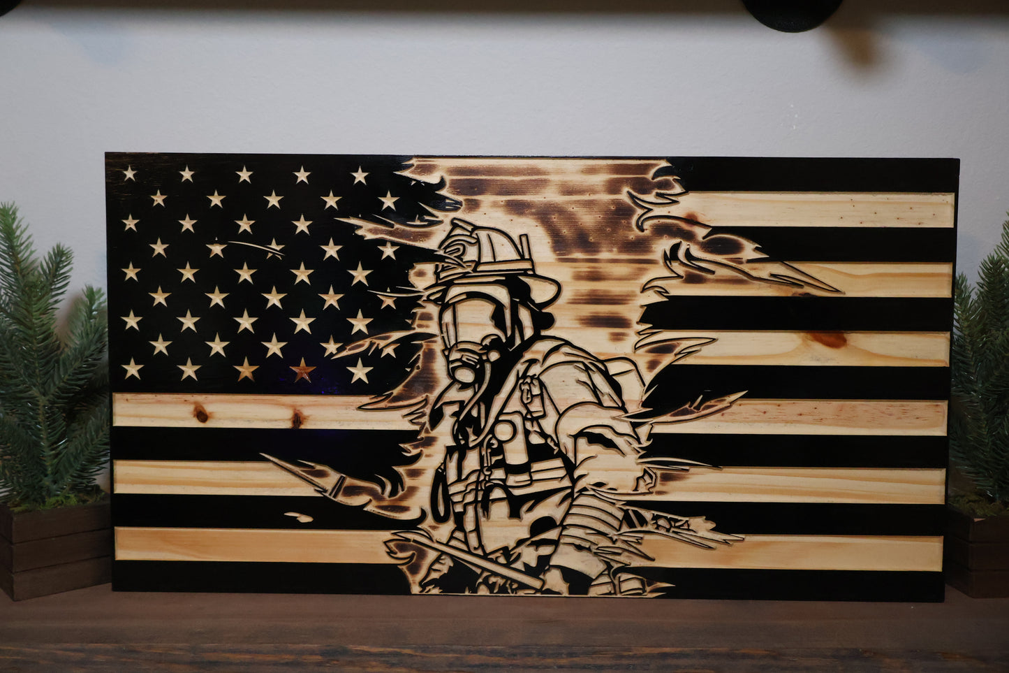 Fire fighter American Flag
