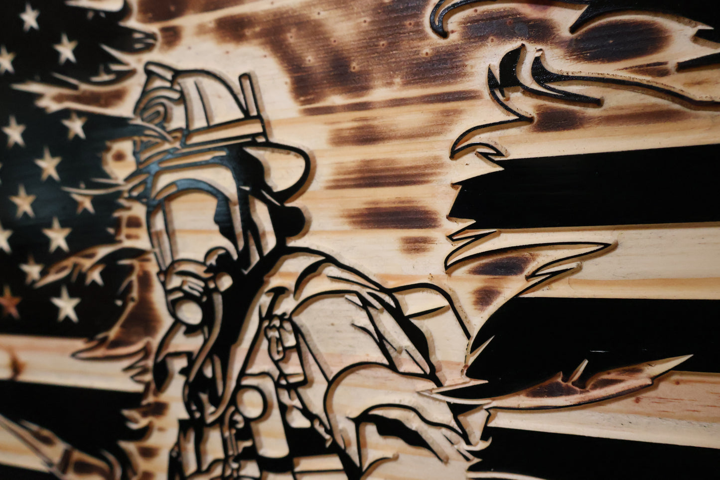 Fire fighter American Flag