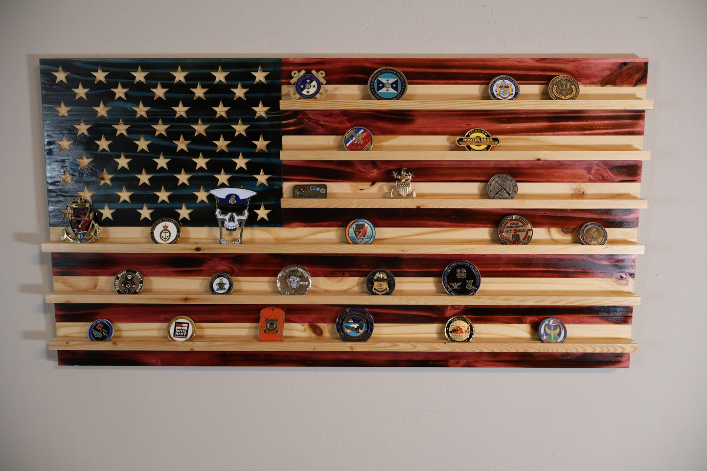 American Flag Coin Display Large