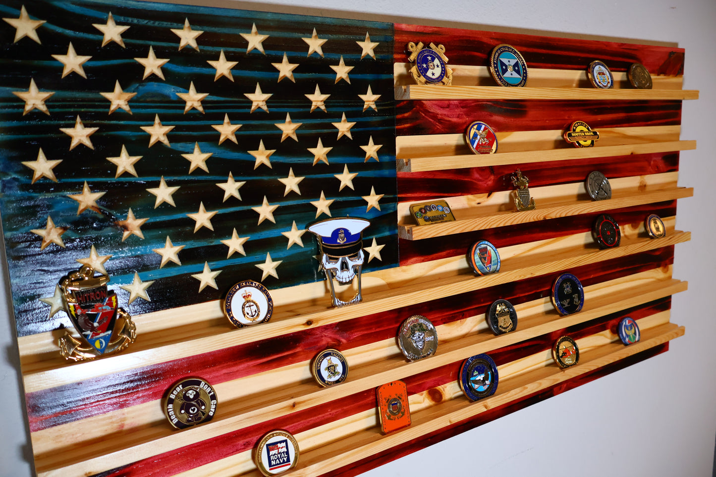 American Flag Coin Display Large