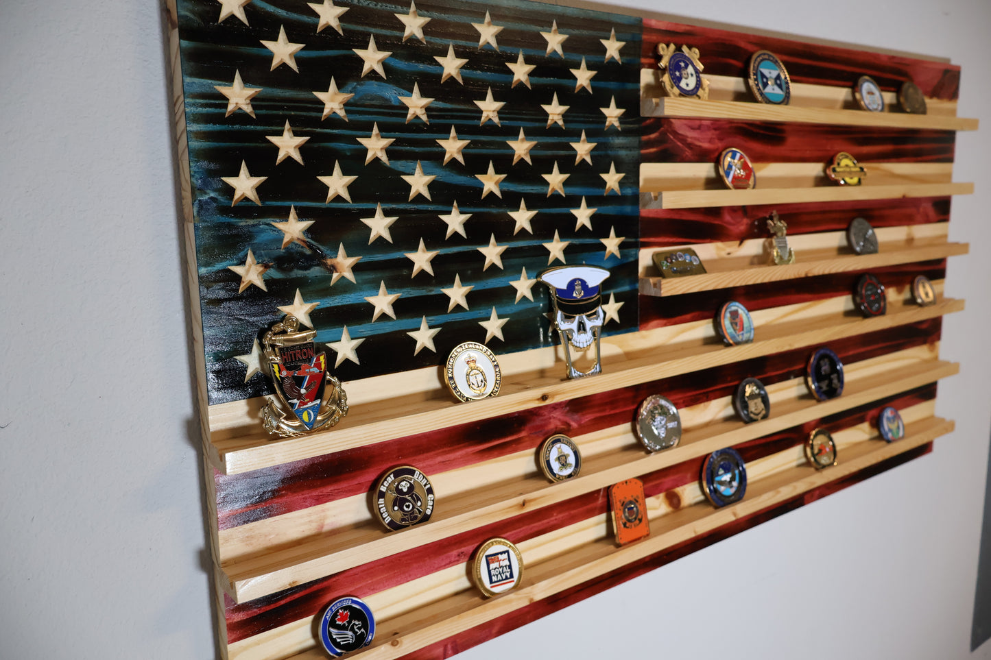 American Flag Coin Display Large