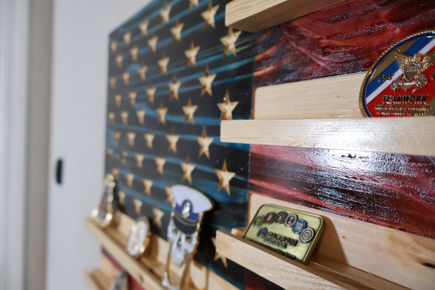 American Flag Coin Display Large