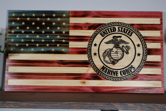 Marine Corp. Flag digital file for CNC